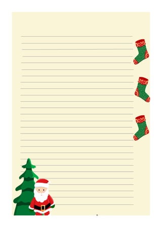Papel e envelopes de natal