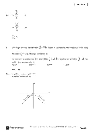 Resonance JEE Advanced Paper 1-solutions