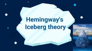 Hemingway's
Iceberg theory
 