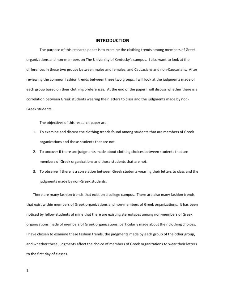 Fashion research papers