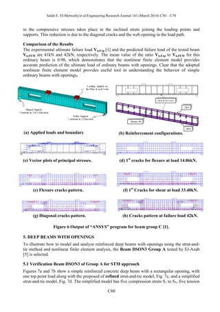Paper " STRUT-AND-TIE MODEL AND 3-D NONLINEAR FINITE ELEMENT ANALYSIS ...