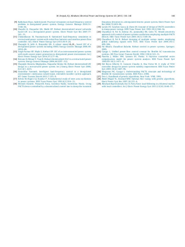 syst j control autom electr PaperLoad a in power following system deregulated with