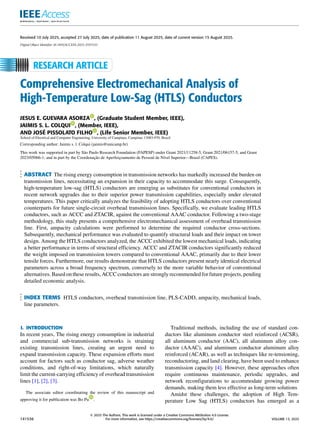 Comprehensive Electromechanical Analysis of High-Temperature Low-Sag ...