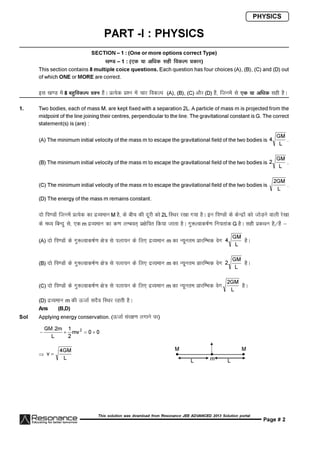 Resonance JEE Advanced Paper 2-solutions