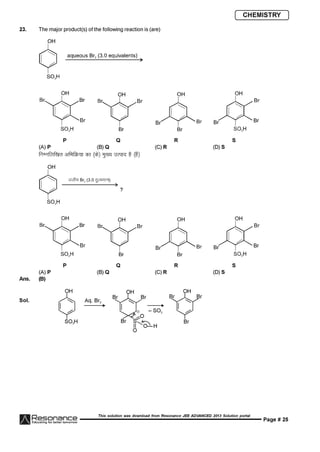 Resonance JEE Advanced Paper 2-solutions