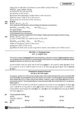 Resonance JEE Advanced Paper 2-solutions