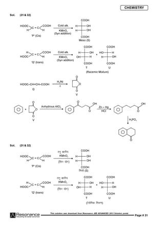 Resonance JEE Advanced Paper 2-solutions