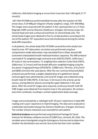 18F-FDG PET/MRI VS PET/CT IN DETECTION OF BONE METASTASIS IN BREAST ...