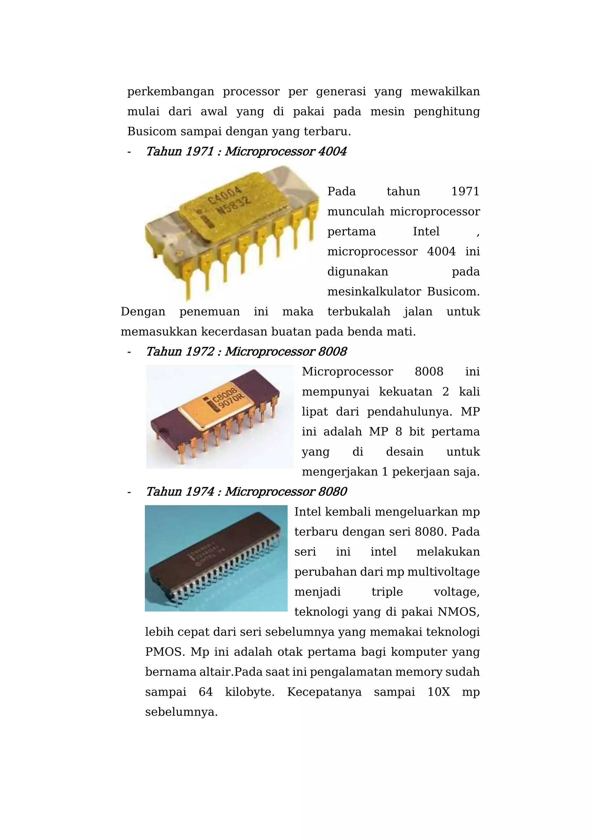 Paper Pengantar Teknologi Informasi - Perkembangan Komponen Hardware | PDF