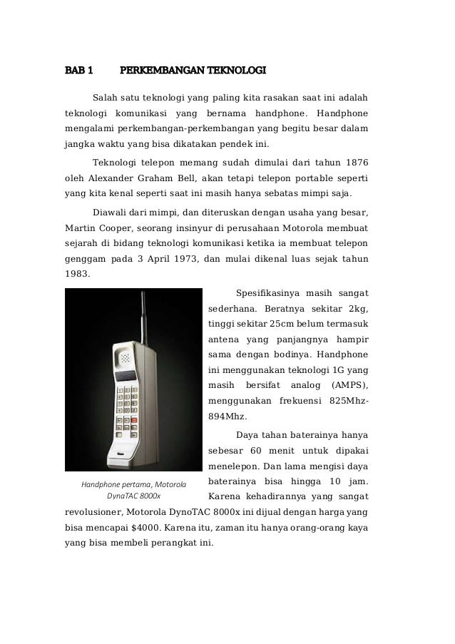 Paper Pengantar Teknologi Informasi - Perkembangan 