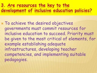 KEY DEBATES ON INCLUSIVE EDUCATION | PPTX