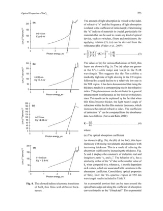 Optical Properties and Thickness Effects of SnO2 Thin Films via ...