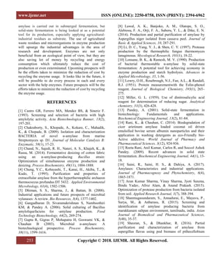 Production and Purification of Amylase from Bacillus subtilis Isolated ...