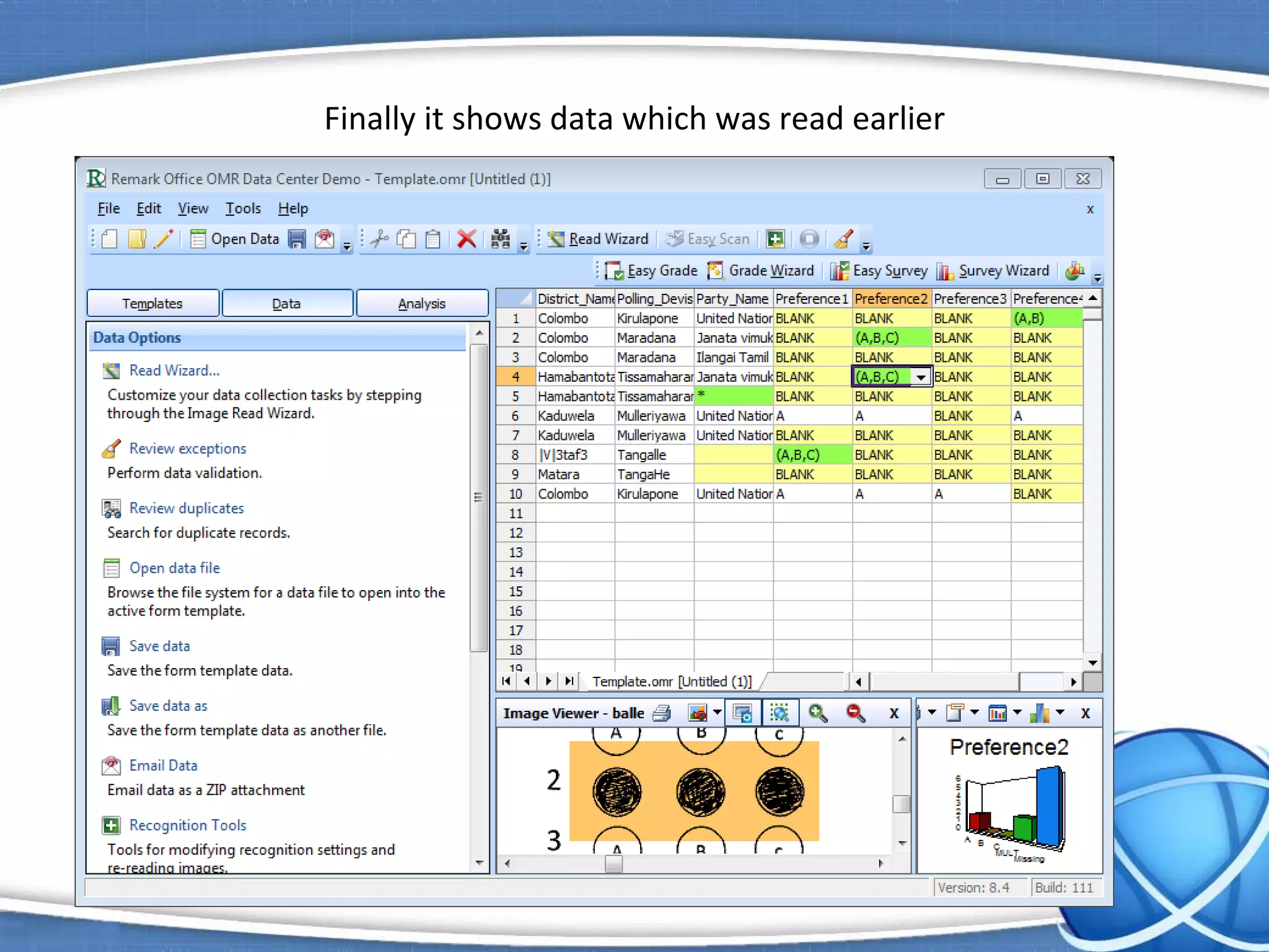 Finally it shows data which was read earlier
 