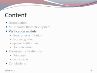 Paper multi-modal biometric system using fingerprint , face and speech ...