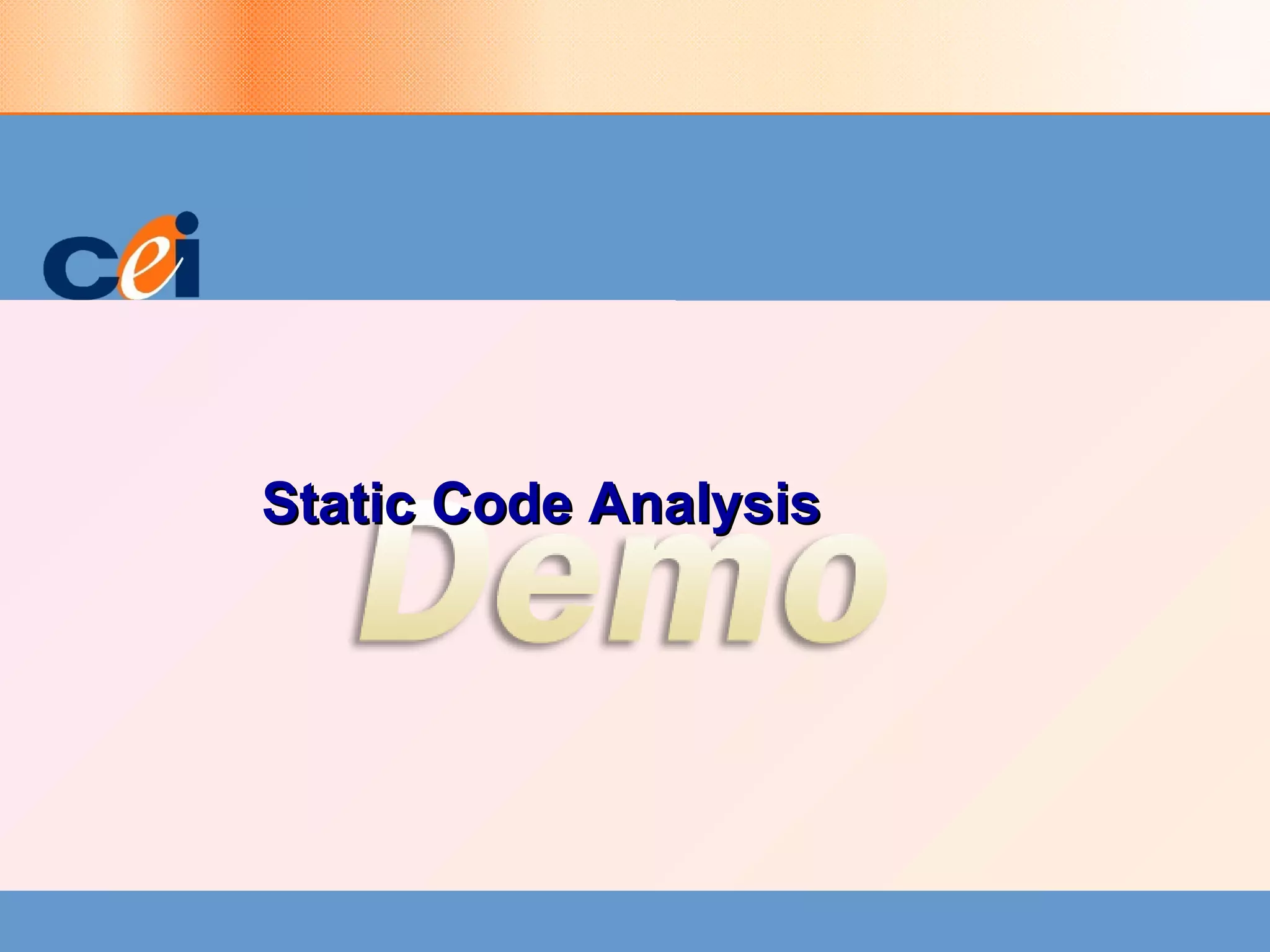 Static Code Analysis 