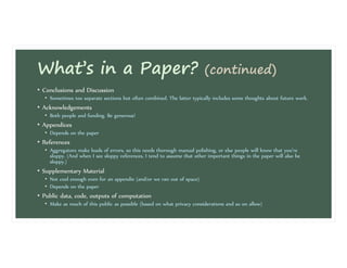Paper Writing in Applied Mathematics (slightly updated slides) | PDF