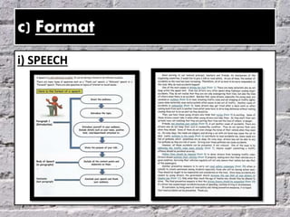 c) Format
i) SPEECH
 