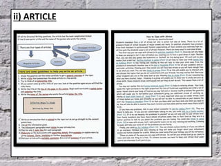 ii) ARTICLE
 