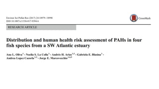 Distribution and human health risk assessment of PAHs in four fish ...