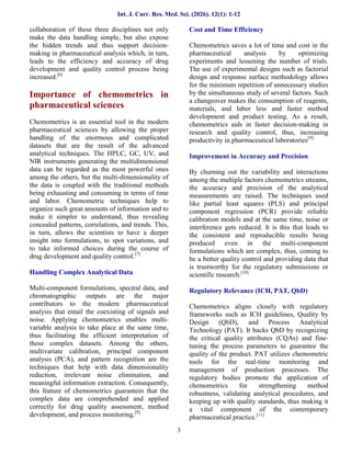 A Review on Chemometrics and Application of Chemometrics in ...
