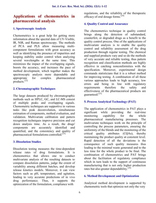 A Review on Chemometrics and Application of Chemometrics in ...