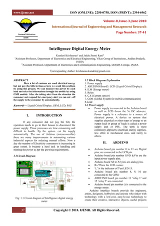 Intelligence Digital Energy Meter | PDF