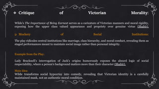 Victorian Rigidity Identity at work: Social masks in 'the Importance of Being Earnest' | PDF