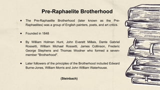 Pre-Raphaelite Poetry: A Revolution in Art and Literature | PPTX
