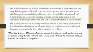 Paper 13 (The New Literature) character of balram | PPTX