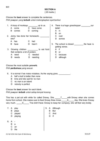 upsr paper 1 year 6 march 2016