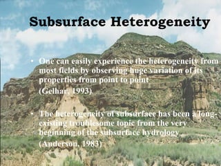 Steady Groundwater Flow Simulation towards Ains in a Heterogeneous ...