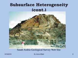 Steady Groundwater Flow Simulation towards Ains in a Heterogeneous ...