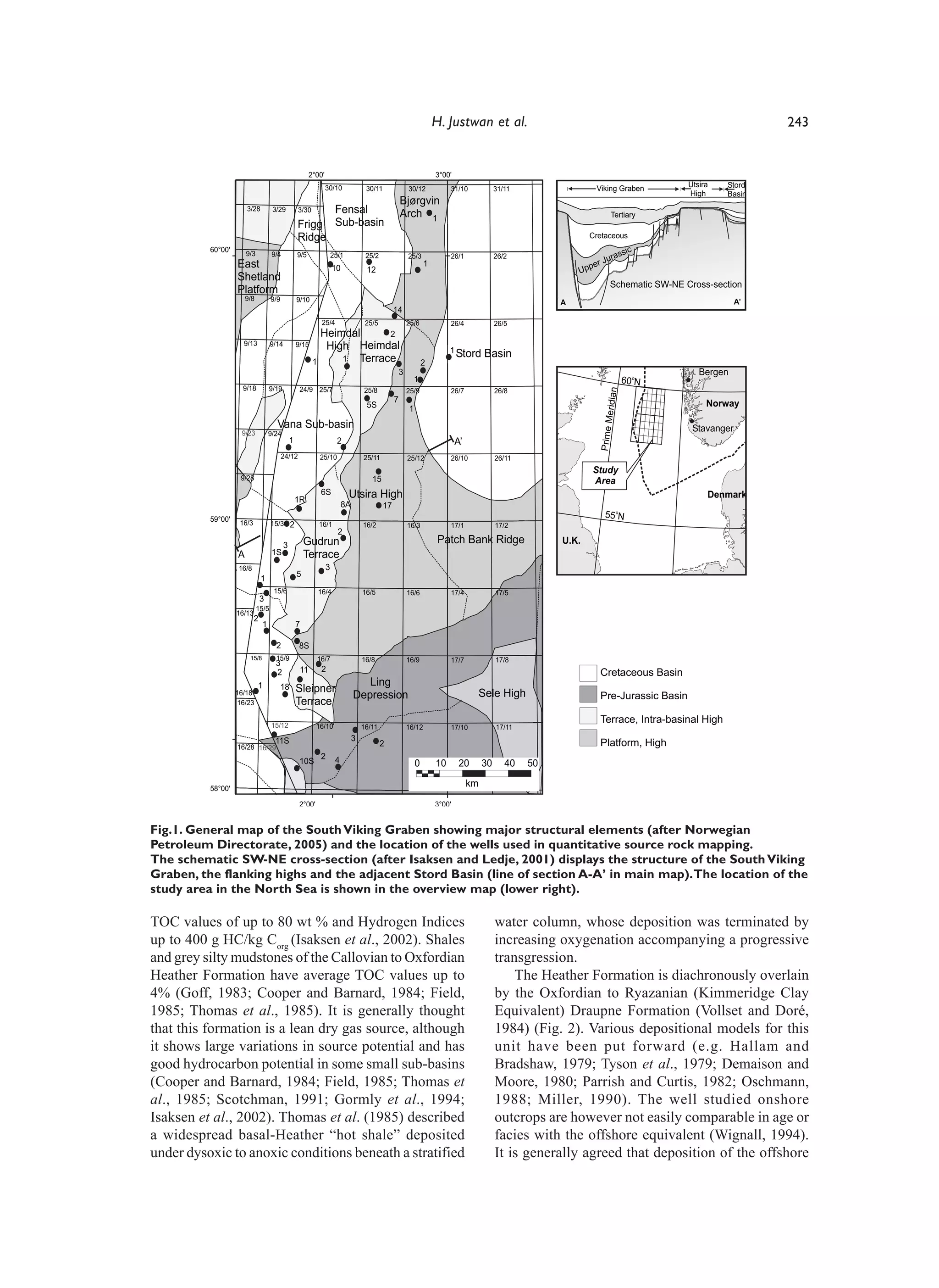 H. Justwan et al.                                                                           243


                                                         2°00'                                                       3°00'
                                                                 30/10                                                                                                                         Utsira   Stord
                                                                                    30/11                30/12            31/10             31/11                Viking Graben
                                                                                                                                                                                               High     Basin
                                                                                                     Bjørgvin
                       3/28         3/29           3/30  Fensal                                      Arch 1                                                                   Tertiary
                                                   Frigg Sub-basin
                                                   Ridge                                                                                                        Cretaceous

                                                                                                                                                                                       ssic
          60°00'
                       9/3          9/4            9/5               25/1           25/2                 25/3             26/1              26/2                           a
                   East                                                                                          1                                               er    Jur
                                                                     10             12                                                                       Upp
                   Shetland
                                                                                                                                                                             Schematic SW-NE Cross-section
                   Platform
                       9/8          9/9            9/10                                                                                                                                                     A’
                                                                                                                                                         A
                                                                                                 14
                                                             25/4                   25/5                 25/6             26/4              26/5
                                                            Heimdal     2
                     9/13           9/14           9/15      High Heimdal                                                 1 Stord
                                                                1 Terrace
                                                                                                                                        Basin
                                                          1                                                      2
                                                                                                     3                                                                                            Bergen
                                                                                                             1                                                                         60 oN
                     9/18          9/19             24/9 25/7




                                                                                                                                                                             eridian
                                                                                   25/8                  25/9             26/7              26/8
                                                                                                 7                                                                                                  Norway
                                                                                    5S                   1




                                                                                                                                                                      Prime M
                                      Vana Sub-basin                                                                                                                                            Stavanger
                    9/23           9/24
                                               1                       2                                                     A’
                                          24/12              25/10                 25/11                 25/12            26/10             26/11
                                                                                                                                                                Study
                    9/28                                                              15                                                                        Area
                                                   1R
                                                             6S             Utsira High                                                                                                             Denmark
                                                                          8A                17
          59°00'
                                                                                                                                                                         55 oN
                    16/3            15/3       2            16/1                   16/2                  16/3             17/1              17/2
                                                                       2
                                           3           Gudrun                                                        Patch Bank Ridge                    U.K.
                   A                1S                 Terrace
                   16/8                                          3
                               1                   5
                                     15/6                   16/4                   16/5                  16/6             17/4              17/5
                               3
                             15/5
                   16/13
                           2
                               1                   7

                                     2              8S
                        15/8         15/9                   16/7                   16/8                  16/9             17/7              17/8
                                     3
                                     2              11       2                                                                                                    Cretaceous Basin
                             1            18                                      Ling
                   16/18                           Sleipner                                                                            Sele High
                                                                               Depression                                                                         Pre-Jurassic Basin
                   16/23                           Terrace
                                                                                                                                                                  Terrace, Intra-basinal High
                                    15/12                   16/10                  16/11                 16/12            17/10             17/11
                                     11S                                       3
                   16/28 16/29                                                             2                                                                      Platform, High
                                                             2        4
                                                    10S                                                      0       10       20       30      40   50

          58°00'
                                                                                                                                  km
                                                    2°00'                                                            3°00'


Fig.1. General map of the South Viking Graben showing major structural elements (after Norwegian
Petroleum Directorate, 2005) and the location of the wells used in quantitative source rock mapping.
The schematic SW-NE cross-section (after Isaksen and Ledje, 2001) displays the structure of the South Viking
Graben, the flanking highs and the adjacent Stord Basin (line of section A-A’ in main map). The location of the
study area in the North Sea is shown in the overview map (lower right).

TOC values of up to 80 wt % and Hydrogen Indices                                                                                            water column, whose deposition was terminated by
up to 400 g HC/kg Corg (Isaksen et al., 2002). Shales                                                                                       increasing oxygenation accompanying a progressive
and grey silty mudstones of the Callovian to Oxfordian                                                                                      transgression.
Heather Formation have average TOC values up to                                                                                                 The Heather Formation is diachronously overlain
4% (Goff, 1983; Cooper and Barnard, 1984; Field,                                                                                            by the Oxfordian to Ryazanian (Kimmeridge Clay
1985; Thomas et al., 1985). It is generally thought                                                                                         Equivalent) Draupne Formation (Vollset and Doré,
that this formation is a lean dry gas source, although                                                                                      1984) (Fig. 2). Various depositional models for this
it shows large variations in source potential and has                                                                                       unit have been put forward (e.g. Hallam and
good hydrocarbon potential in some small sub-basins                                                                                         Bradshaw, 1979; Tyson et al., 1979; Demaison and
(Cooper and Barnard, 1984; Field, 1985; Thomas et                                                                                           Moore, 1980; Parrish and Curtis, 1982; Oschmann,
al., 1985; Scotchman, 1991; Gormly et al., 1994;                                                                                            1988; Miller, 1990). The well studied onshore
Isaksen et al., 2002). Thomas et al. (1985) described                                                                                       outcrops are however not easily comparable in age or
a widespread basal-Heather “hot shale” deposited                                                                                            facies with the offshore equivalent (Wignall, 1994).
under dysoxic to anoxic conditions beneath a stratified                                                                                     It is generally agreed that deposition of the offshore
 