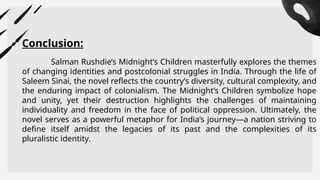 "Changing Identity and Postcolonial Struggles in Salman Rushdie's ...