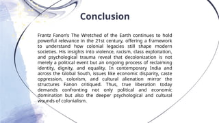 Paper _ 203 The Postcolonial Studies ‘The Wretched of the Earth’ | PPTX