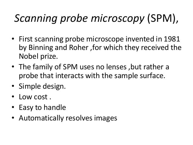 scanning probe microscopy scanning probe microscopy