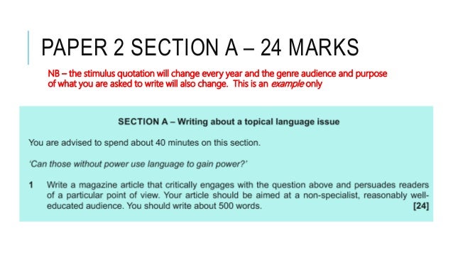 Ocr As Englsh Language Paper 2 2018 Things To Remember