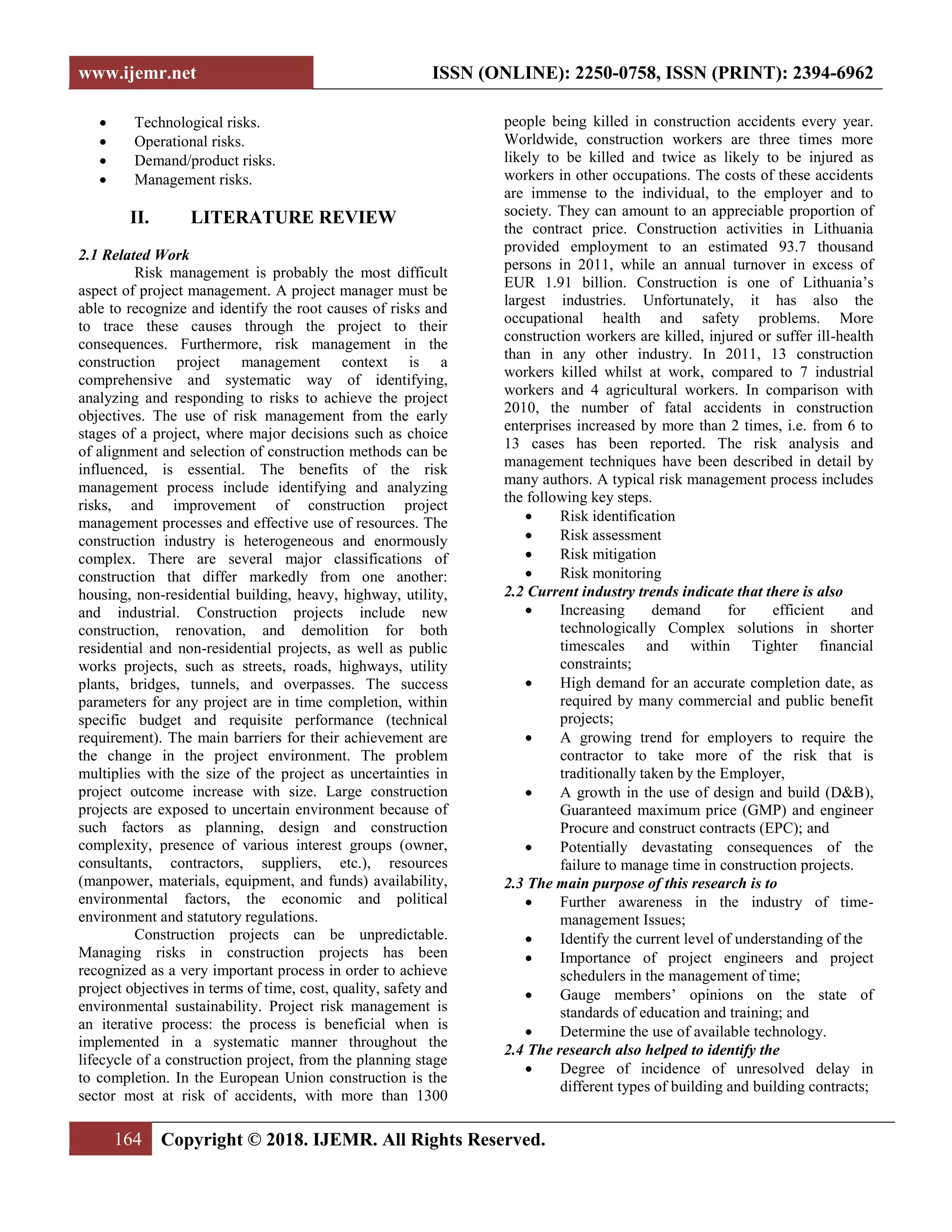Risk Management In Construction Project Pdf