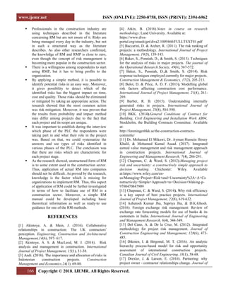 Risk Management in Construction Project | PDF