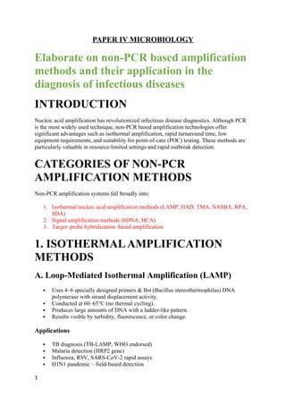 Non-PCR Based Nucleic Acid Amplification Methods in Infectious Disease ...