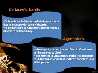 Frankenstein and Film 'Robot' characters.