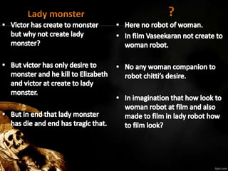 Frankenstein and Film 'Robot' characters.