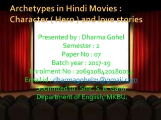 Presented by : Dharma Gohel
Semester : 2
Paper No : 07
Batch year : 2017-19
Enrolment No : 2069108420180014
Email id : dharmagohel71@gmail.com
Submitted to : Smt. S. B. Gardi
Department of English, MKBU.
 
