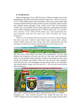 SPK Menggunakan Fuzzy AHP dan C-Means | PDF