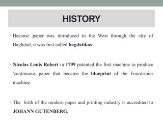 Overview of the Paper and Pulp Industry. | PPTX