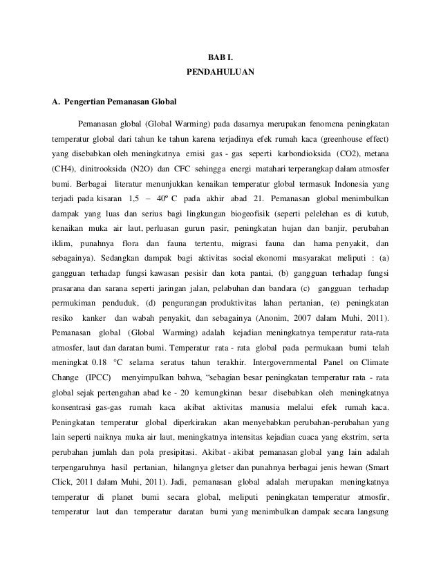 Makalah Pengaruh Pemanasan Global Terhadap Meningkatnya Frekuensi Dan