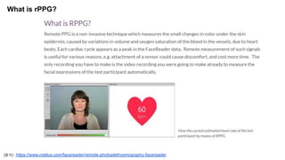 What is rPPG?
[출처] : https://www.noldus.com/facereader/remote-photoplethysmography-facereader
 