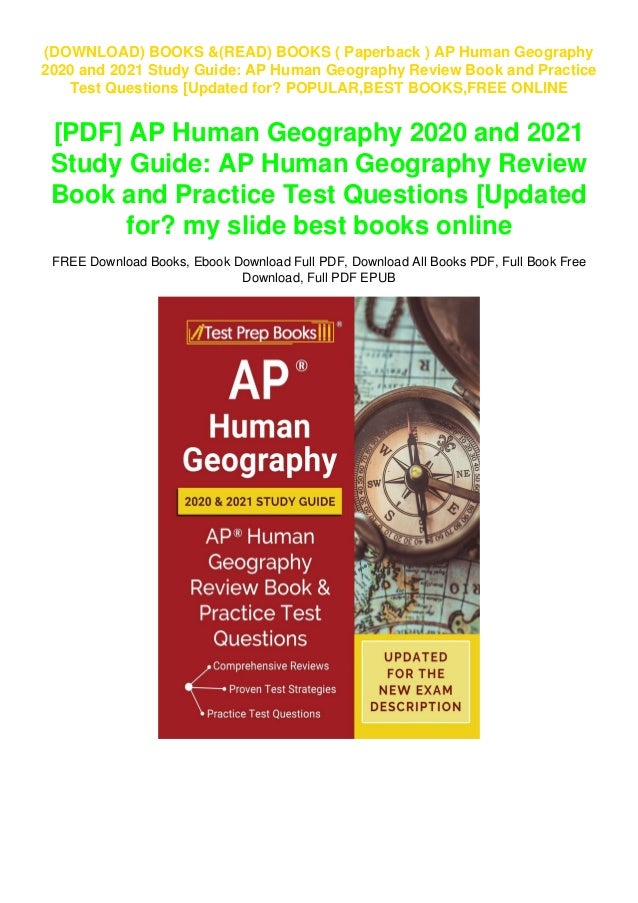 ( Paperback ) AP Human Geography 2020 and 2021 Study Guide AP Human