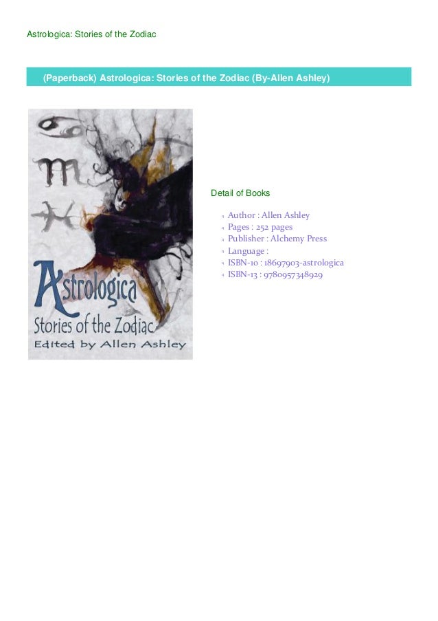 Paperback Astrologica Stories Of The Zodiac By Allen Ashley